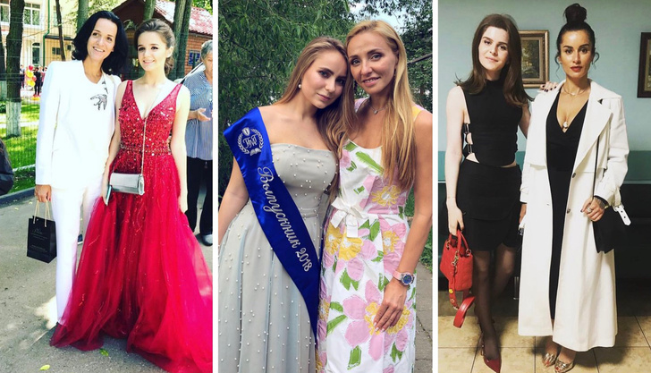 выпускные платья, дети российских звезд