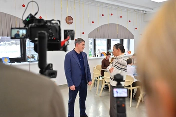 Съемки прошли и в центре «Пермь семейная» | Источник: Дмитрий Махонин / Telegram