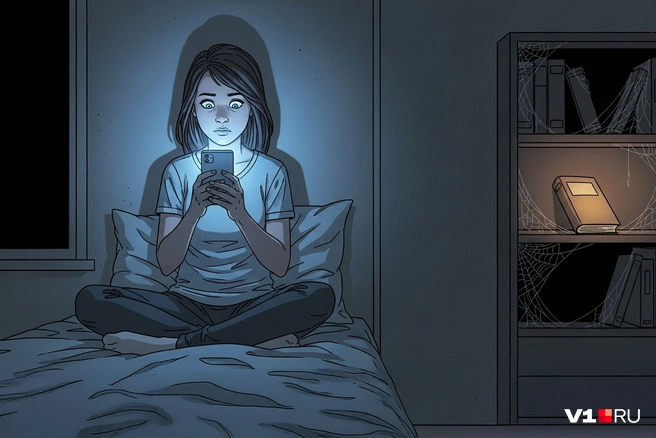 Книги девушка забросила, начав смотреть видео | Источник: Мария Романова