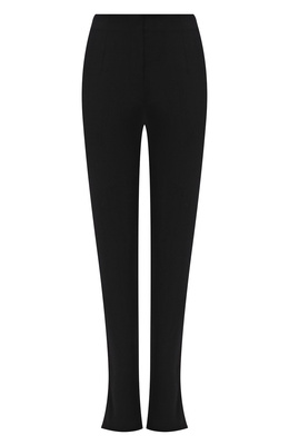 Женские черные брюки из вискозы и льна JACQUEMUS