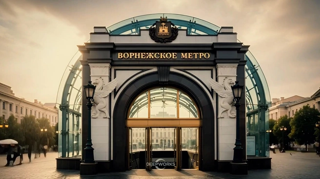 В прошлом году местная студия AI-контента пофантазировала на тему того, как могло бы выглядеть метро в Воронеже | Источник: DEEPWORKS STUDIOS / Vk.com