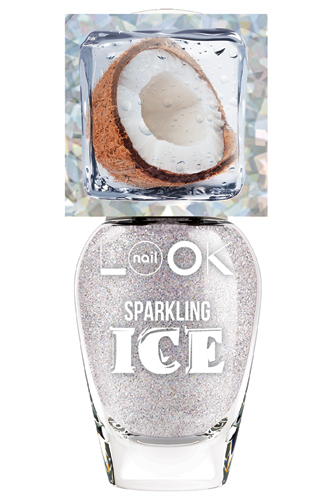 Лак для ногтей с «ледяной» текстурой Sparkling Ice, nailLOOK (оттенок 32101 ─ Coconut)