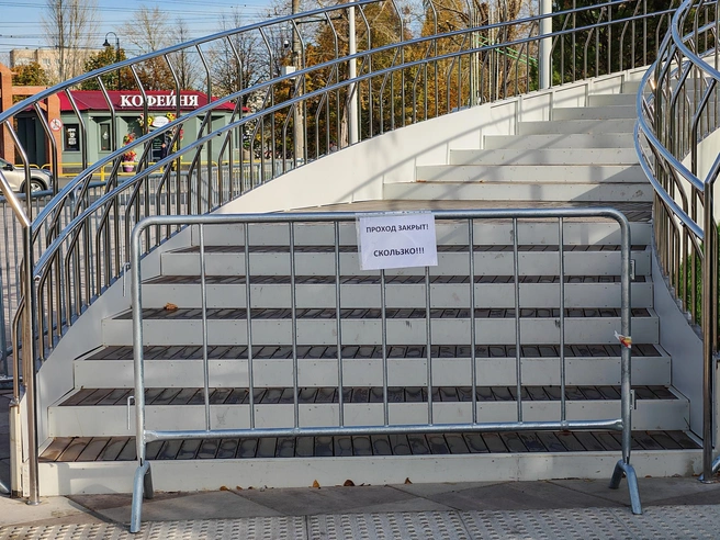 Подниматься по ступенькам стало скользко и опасно | Источник: «МБУ Зеленстрой» /vk.com
