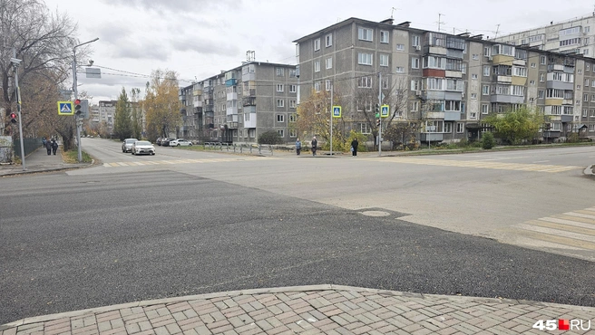 Перекресток улиц Пушкина - Криволапова | Источник: Дарья Никитченко / 45.RU