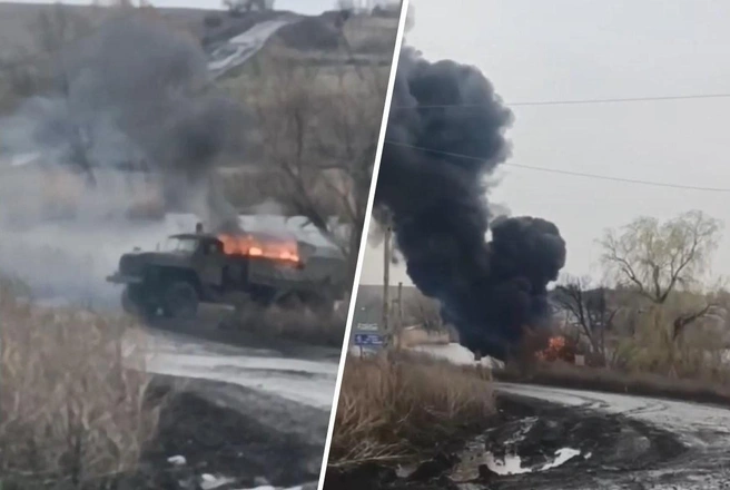 После прилета дронов все вещи для военнослужащих сгорели | Источник: Гуманитарный центр Прикамья / Telegram