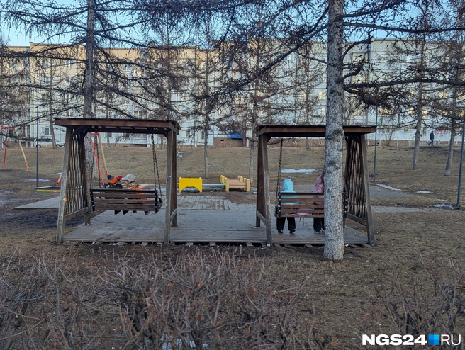Сквер «Серебряный» весной 2026 года | Источник: Мария Ленц / NGS24.RU