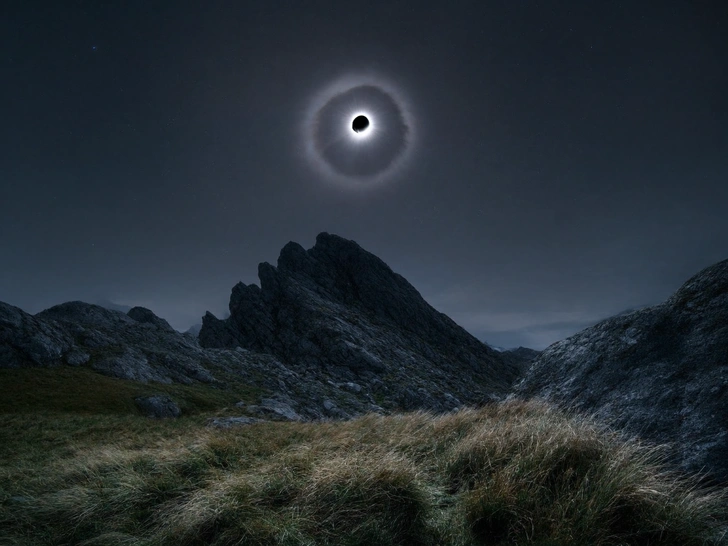 затмение, солнечное затмение, солнечное затмение 2027, затмение солнца, когда будете затмение, суть солнечного затмения, солнечные и лунные затмения, полное солнечное затмение | Источник: theDay/higgsfield 