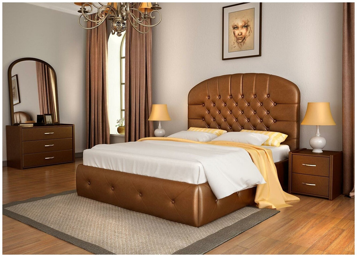 Кровать Lonax «Венеция», вариант исполнения galaxy blue, размер 160x200 см