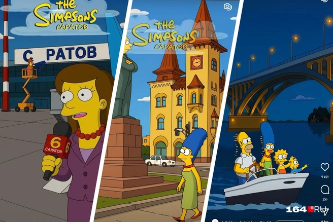 Скриншоты из мультика с достопримечательностями Саратова, сгенерированного нейросетью | Источник: insightpeople.saratov / Instagram (экстремистская организация, деятельность запрещена на территории РФ)