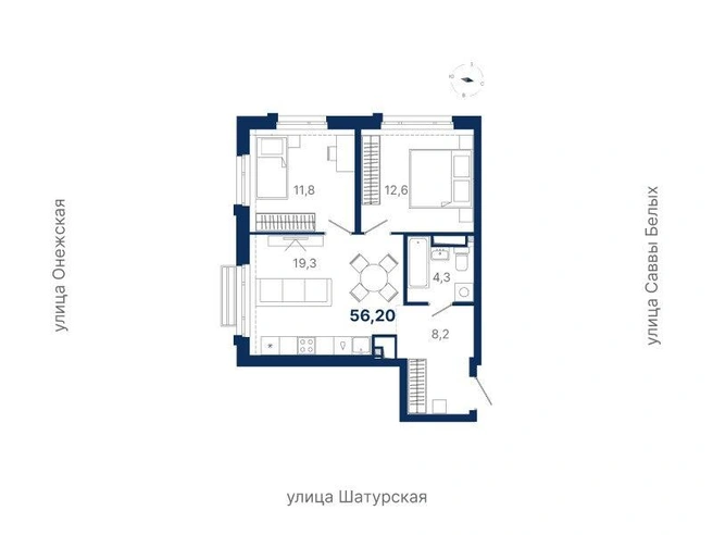 Прихожие находятся поодаль жилой части квартиры, поэтому уличная пыль не будет разноситься по дому | Источник: «Атлас Девелопмент»