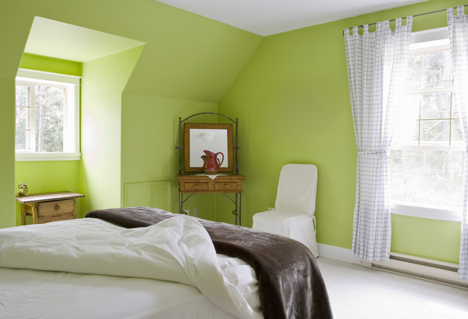 Спальня зеленая, фото
