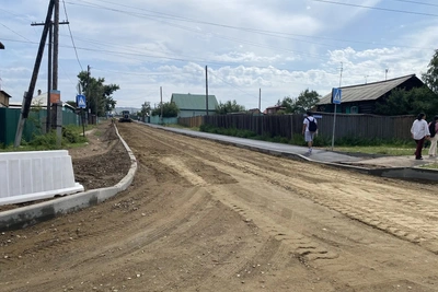 В Иволгинске завершают ремонт улицы Советской