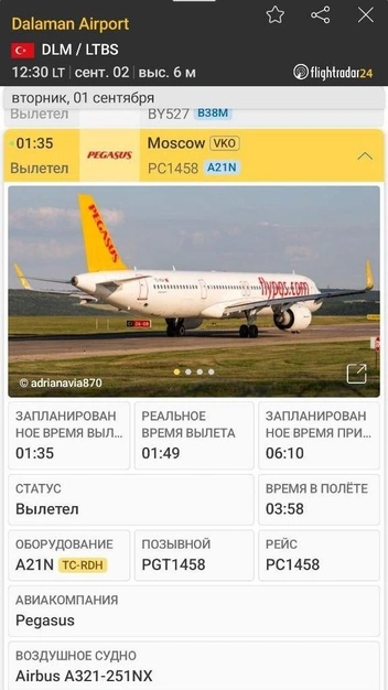 Не все рейсы отменены | Источник: Flightradar