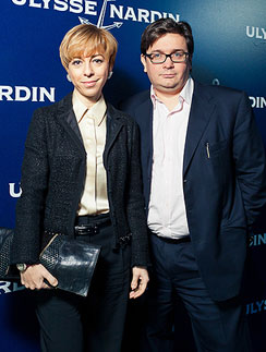 Марианна Максимовская с мужем на праздновании 165-летия марки Ulysse Nardin, 24 ноября 2011 года