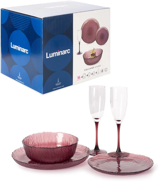 Столовый сервиз Luminarc Volkano O0251, 4 персоны, 16 предм.