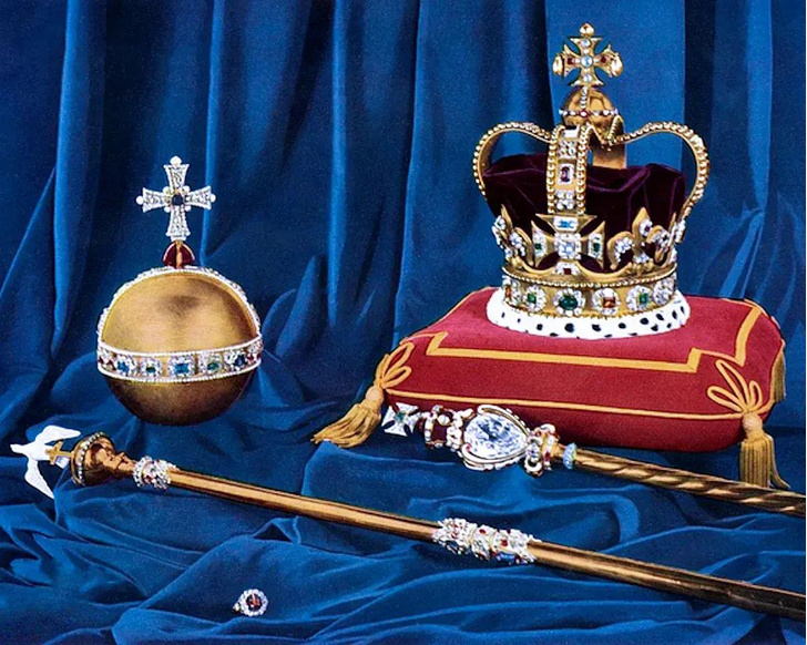 Что такое скипетр и держава. Коронационная корона Святого Эдуарда. Корона скипетр держава. Скипетр меч корона Великобритании. Crown Jewels (драгоценности короны).