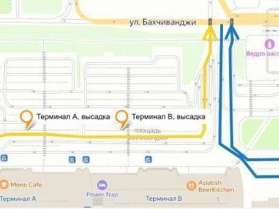 Точки для посадки пассажиров на второй линии аэропорта | Источник: Пресс-служба Яндекс. Такси