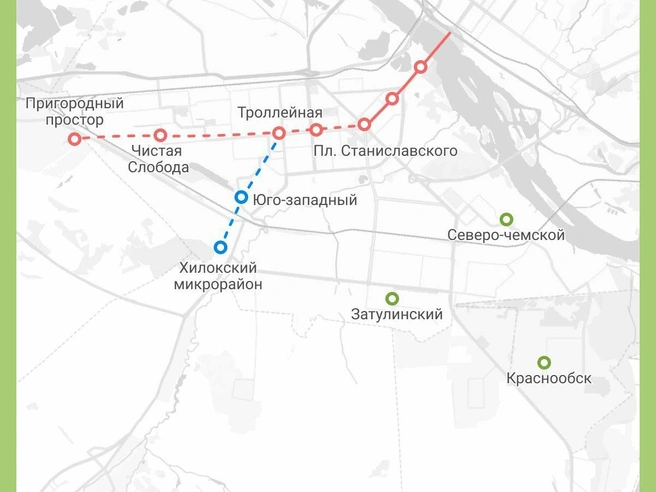 На карте обозначены локации, где жители Новосибирска хотели бы видеть новые станции метро. | Источник: Юрий Орлов / Городские медиа