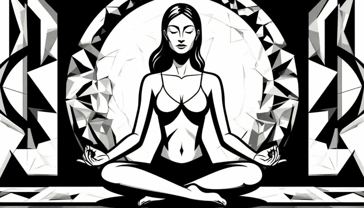 Стилизация под черно-белый графический кубизм | Источник: Шедеврум