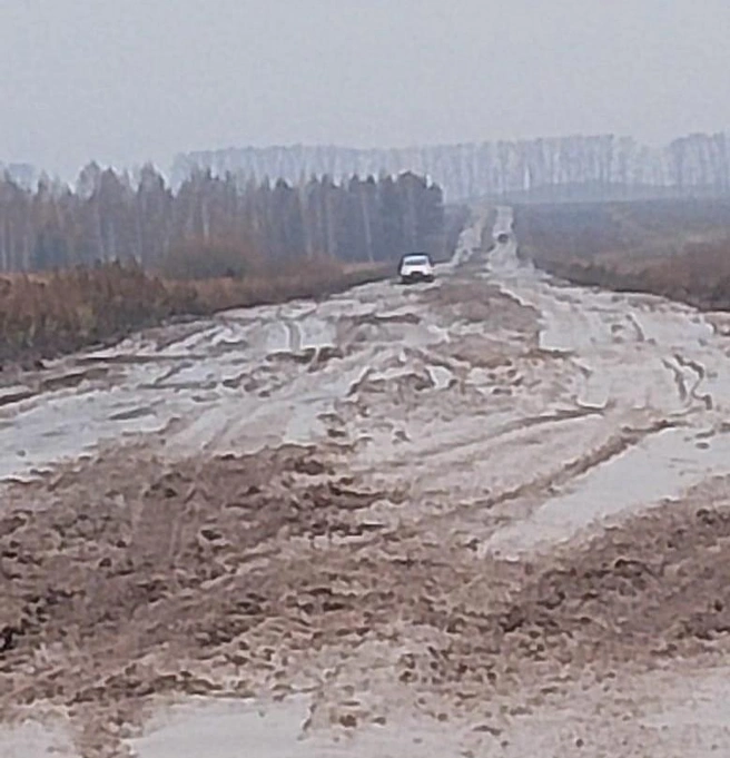 С дорогами возле Дюртюлей тяжко | Источник: Юлия Ш. / Vk.com