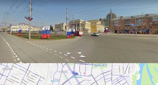 Площадь Октября в 2023 и в 2010  | Источник: «Яндекс.Карты»