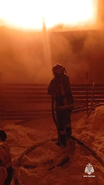 Причину пожара выяснят дознаватели | Источник: ГУ МЧС России по Новосибирской области