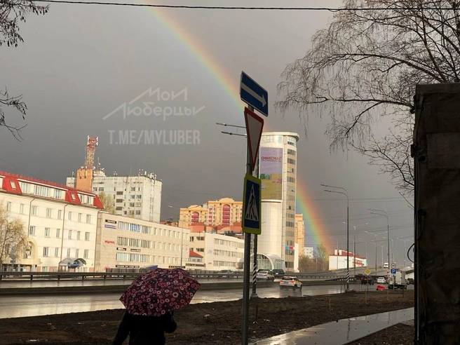 Такой вид был сегодня в Люберцах | Источник: Мои Люберцы / T.me 