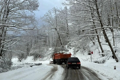 Снегопад в Сочи помешал школьным автобусам добраться до семи сел