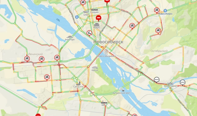 Такая ситуация в городе была в 07:40  | Источник: 2ГИС