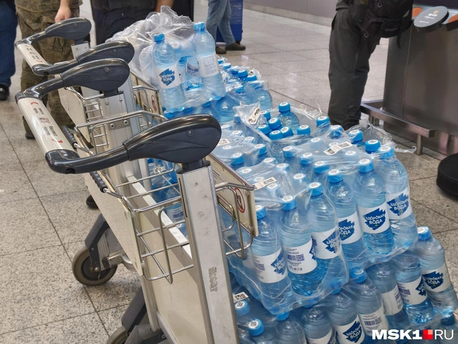 Бесплатную воду выдают пассажирам аэропорта Шереметьево | Источник: Читатель MSK1.RU