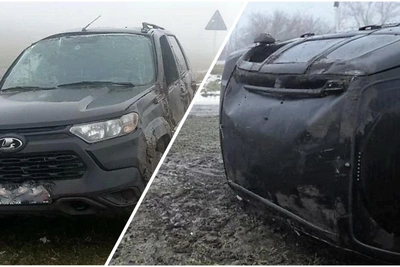 Weather causes Lada Niva crash, injuring two passengers