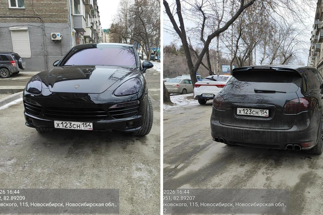 Автомобиль заметили возле здания судебных приставов | Источник: читатель НГС