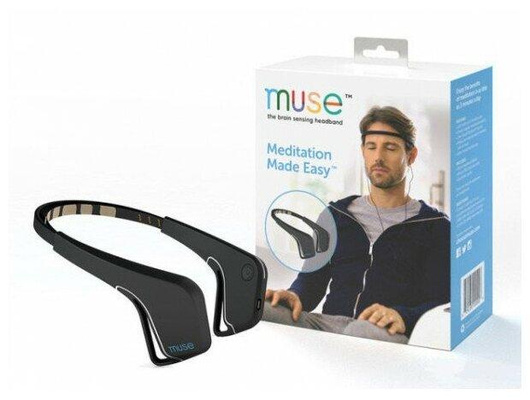 Прибор для медитации и релаксации Muse InteraXon Brain Sensing Headband - нейрообруч (Black) /Гаджет "Муза"
