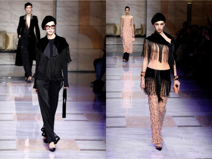 Зима 2023/24 в стиле Giorgio Armani: повторяем трендовые образы с модного показа