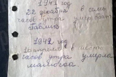 Son publishes mother's siege note from Leningrad