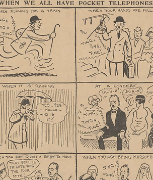 Пророческая карикатура про смартфоны из 1923 года