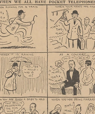 Пророческая карикатура про смартфоны из 1923 года