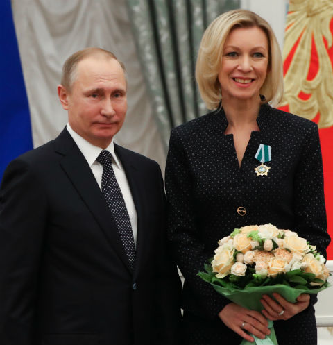 Владимир Путин и Мария Захарова