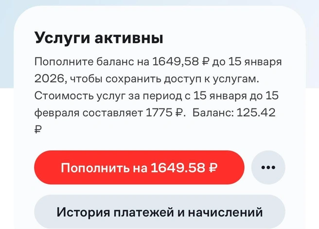 Новая цена начнет действовать с 15 января | Источник: читатель E1.RU