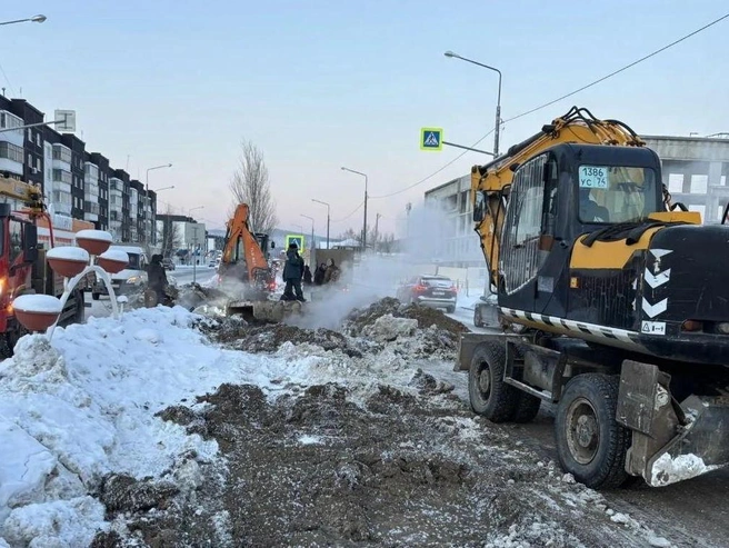 Недавно аналогичная коммунальная авария произошла в городе Карабаш. | Источник: Министерство ЖКХ Челябинской области