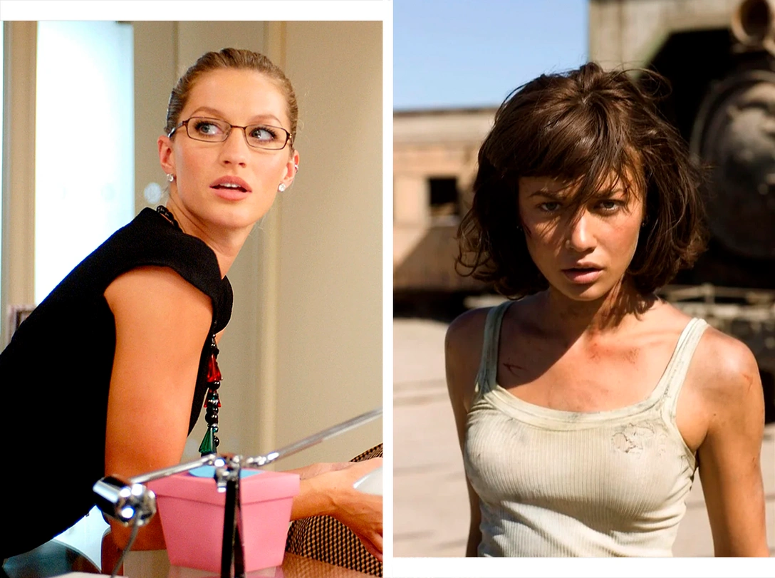 Жизель Бюндхен в «Дьявол носит Прада» и Ольга Куриленко в «Квант Милосердия» | marieclaire.ru