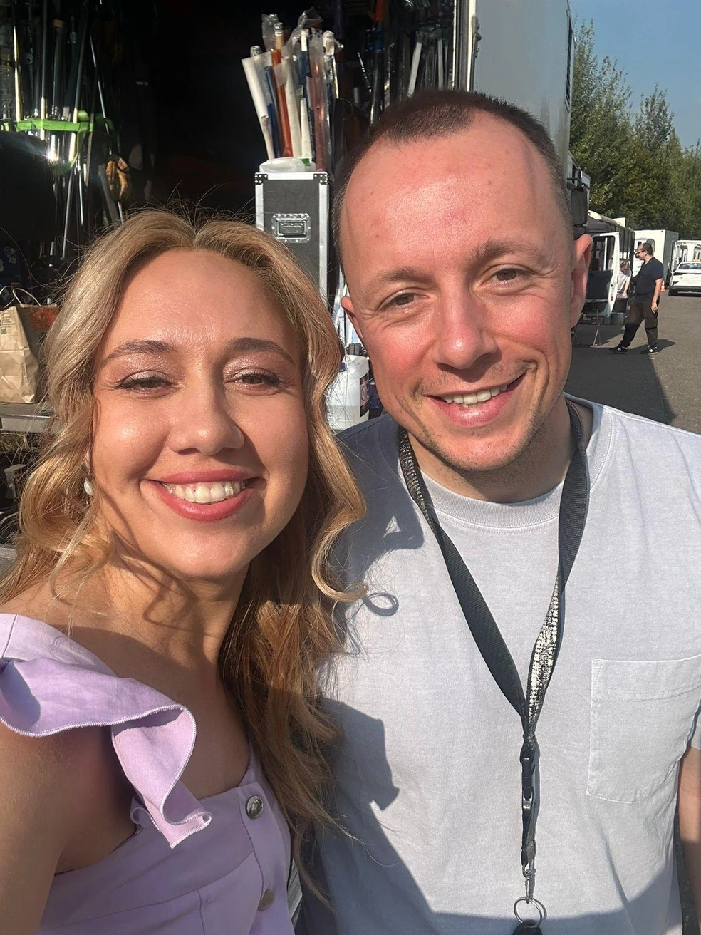 С режиссером «Дня семьи» Сергеем Нотариусом | Источник: Олеся Яппарова