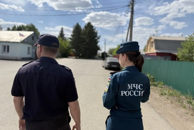 Противопожарный рейд в Магнитогорске с помощью дрона