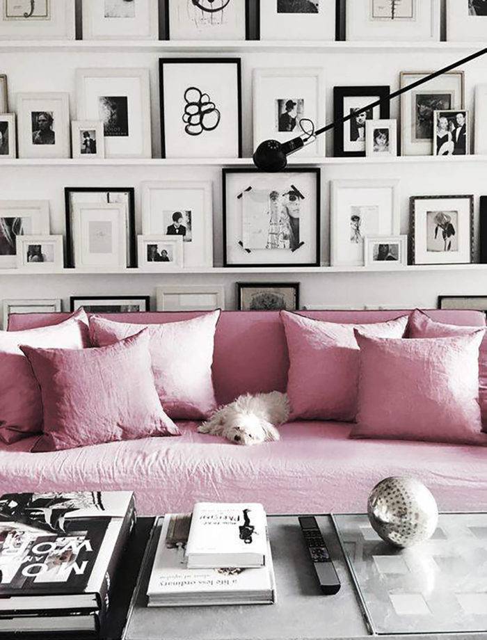 Розовый цвет в интерьере — 25 идей
