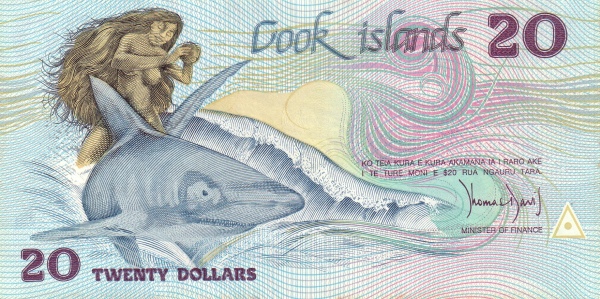 20 долларов Островов Кука | Источник: www.banknote.ws