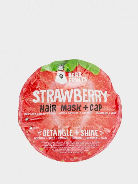 Маска для блеска + многоразовая шапочка Strawberry, Bear Fruits