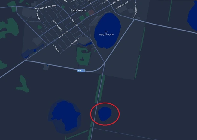 Рядом есть и другие озера | Источник: yandex.ru/maps