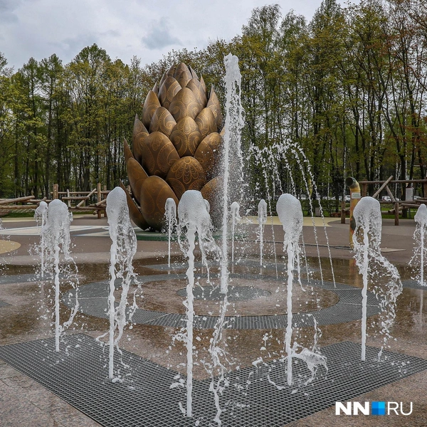В парке много декоративных конструкций | Источник: Наталья Бурухина / NN.RU