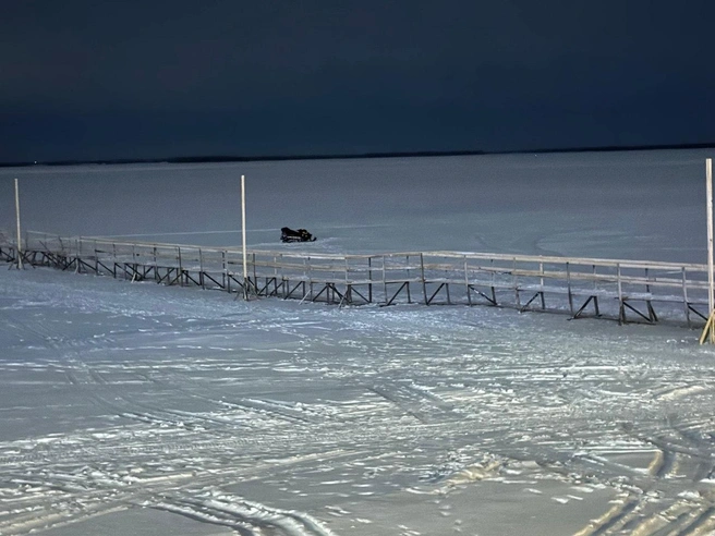 В темноте переправу почти не видно | Источник: Следственное управление СК России по Архангельской области