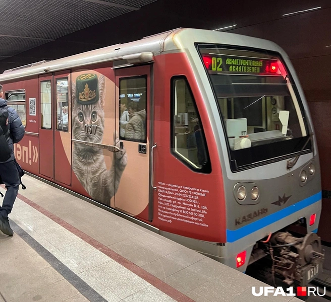Вот такая ливрея у поезда метро | Источник: Андрей Бирюков / UFA1.RU
